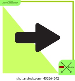 Right arrow symbol icon