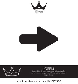 Right arrow symbol icon