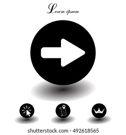 Right arrow symbol icon