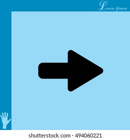 Right arrow symbol icon