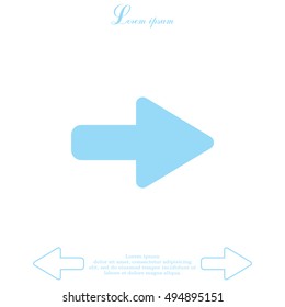 Right arrow symbol icon