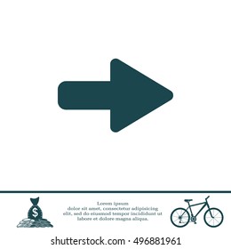 Right arrow symbol icon