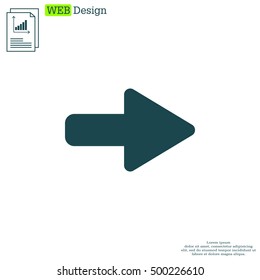 Right arrow symbol icon