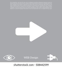 Right arrow symbol icon