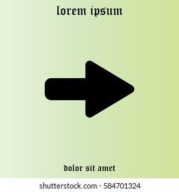 Right arrow symbol icon