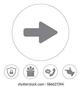 Right arrow symbol icon