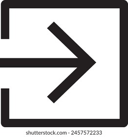 Right arrow symbol icon black color 
 eps format