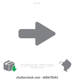 Right arrow symbol icon. vector illustration