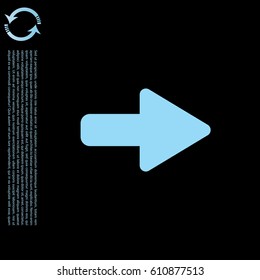 Right arrow symbol icon. vector illustration