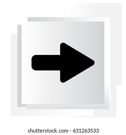 Right arrow symbol icon. vector illustration