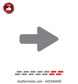 Right arrow symbol icon. vector illustration
