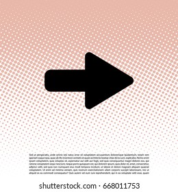 Right arrow symbol icon. vector illustration