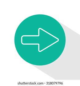 Right arrow symbol line icon