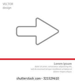 Right arrow symbol line icon