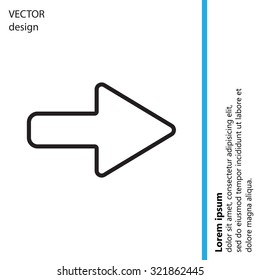 Right arrow symbol line icon