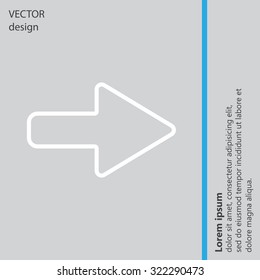 Right arrow symbol line icon