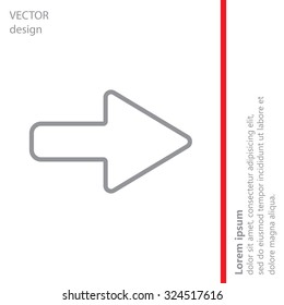 Right arrow symbol line icon