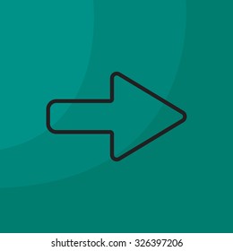 Right arrow symbol line icon