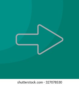 Right arrow symbol line icon