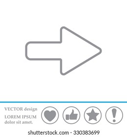 Right arrow symbol line icon