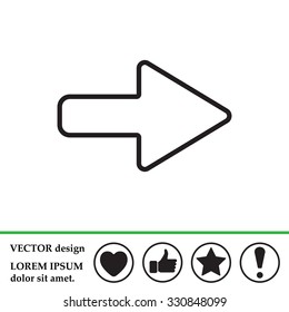 Right arrow symbol line icon