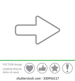 Right arrow symbol line icon