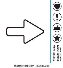 Right arrow symbol line icon