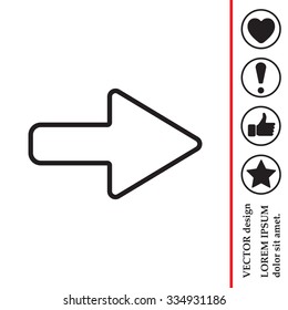 Right arrow symbol line icon
