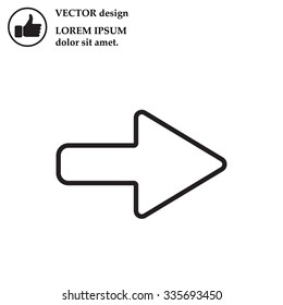 Right arrow symbol line icon