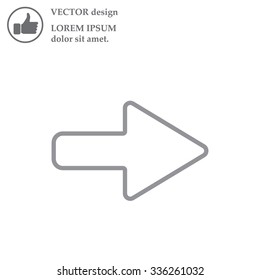 Right arrow symbol line icon