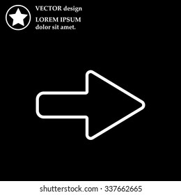 Right arrow symbol line icon