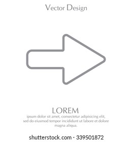 Right arrow symbol line icon