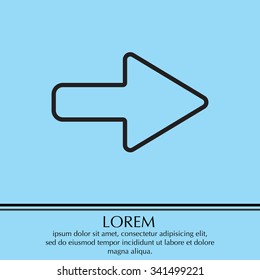 Right arrow symbol line icon