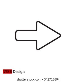Right arrow symbol line icon