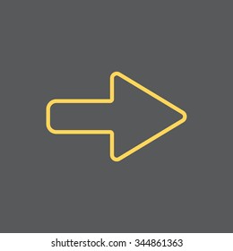Right arrow symbol line icon