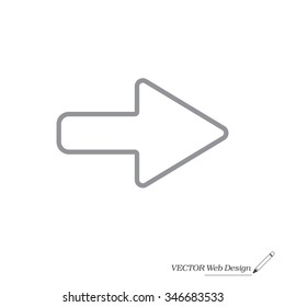 Right arrow symbol line icon