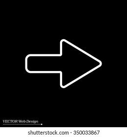 Right arrow symbol line icon