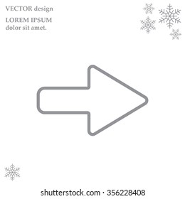 Right arrow symbol line icon