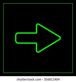 Right arrow symbol line icon