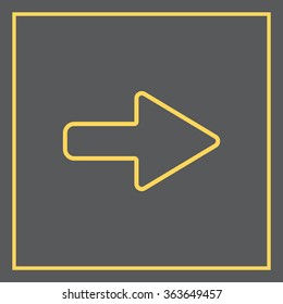 Right arrow symbol line icon
