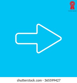 Right arrow symbol line icon