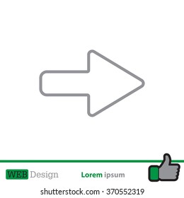 Right arrow symbol line icon