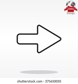 Right arrow symbol line icon