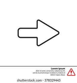 Right arrow symbol line icon
