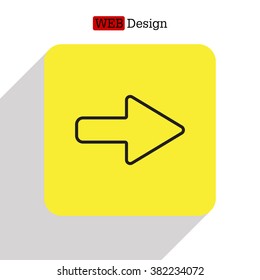 Right arrow symbol line icon