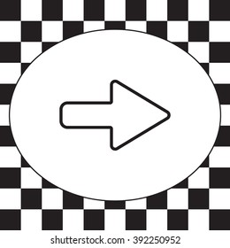 Right arrow symbol line icon