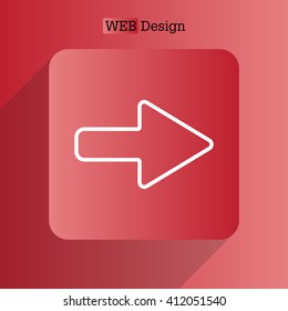 Right arrow symbol line icon