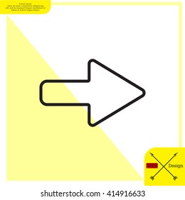 Right arrow symbol line icon