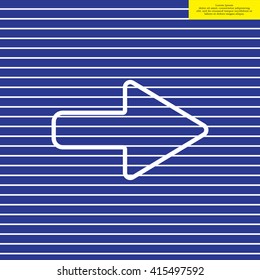 Right arrow symbol line icon
