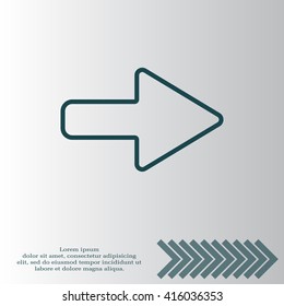 Right arrow symbol line icon